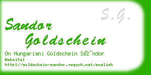 sandor goldschein business card